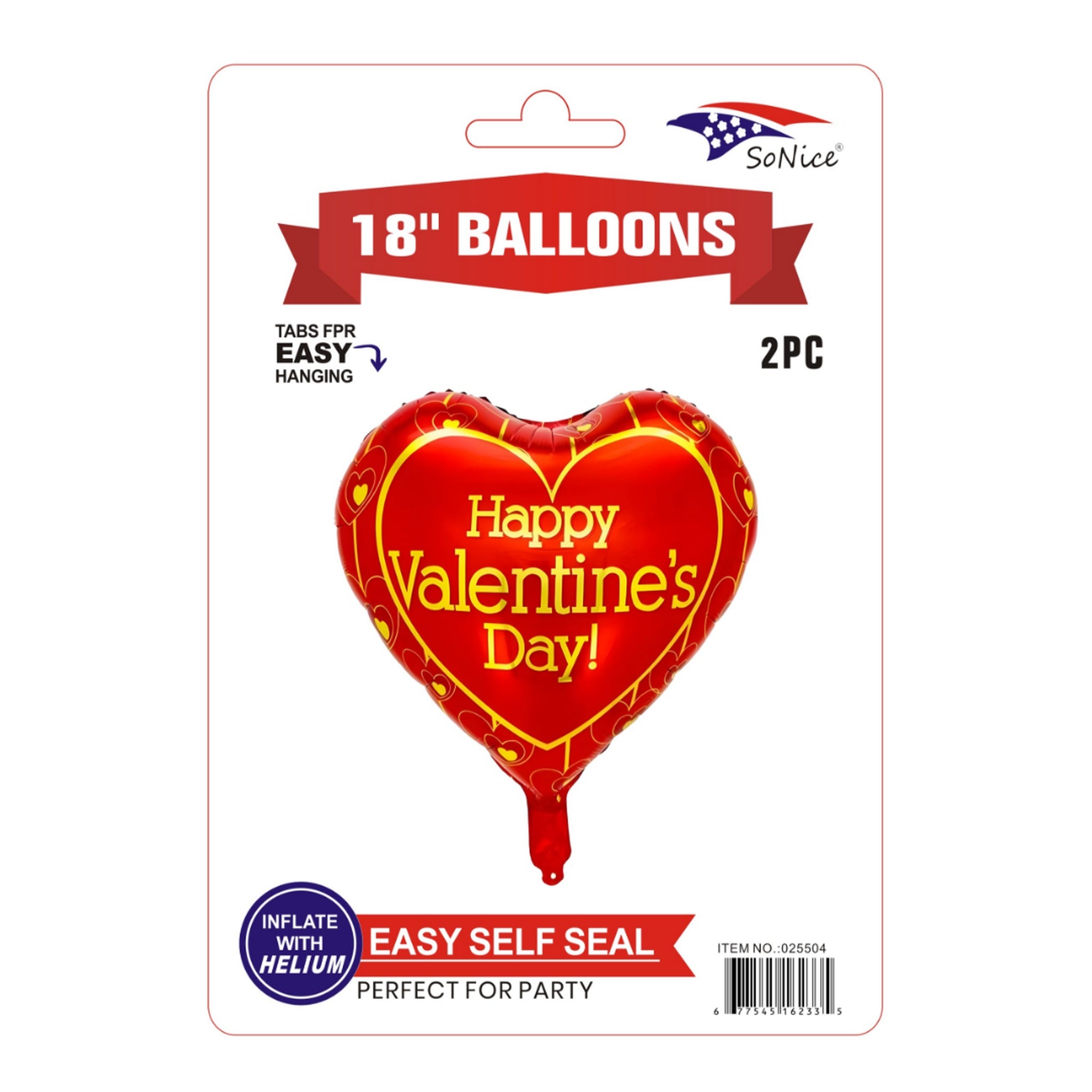 2Pc M/Balloon Valentine'S Day